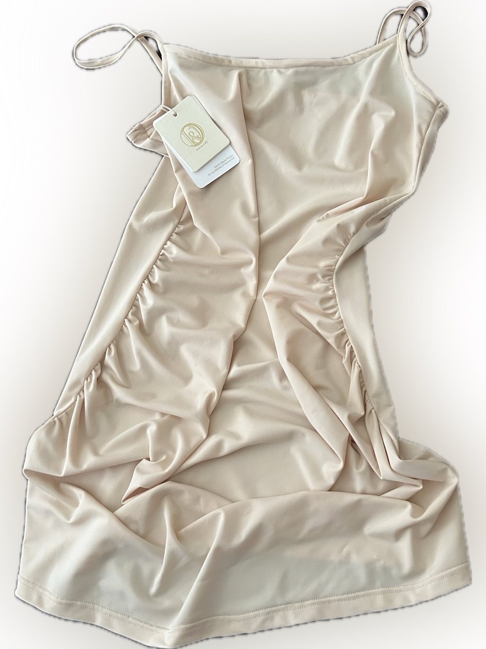 Sleek Maternity Nude Slip Dress Cami - Picture 1 of 7